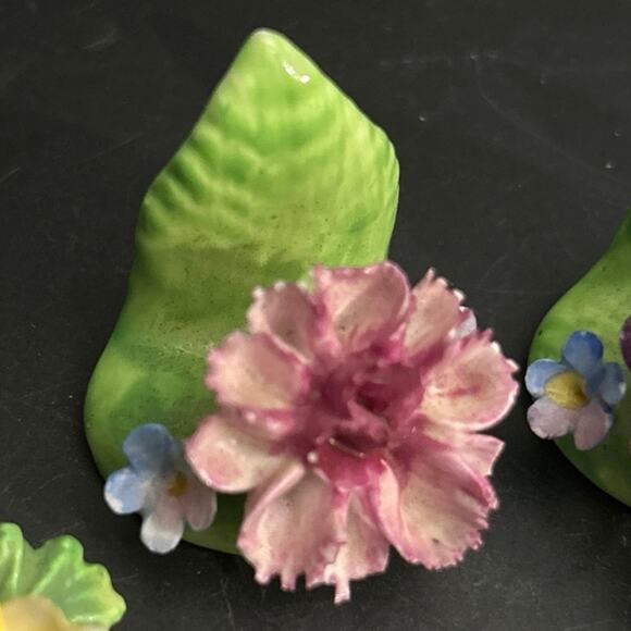 Coalport Place Card Holders Floral Vintage Bone China - Picture 4 of 11